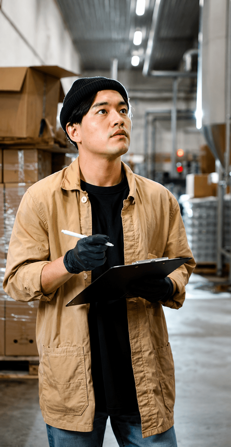 Warehouse operator managing freight inventory with Alpha Freight